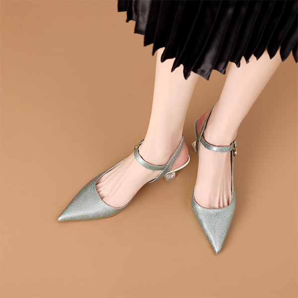 Lookbook (Women) Luiza Barcelos Pointed-Toe Pump 'Mint Green Crystal Heel' XWP1SK0610