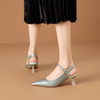 (Women) Luiza Barcelos Pointed-Toe Pump 'Mint Green Crystal Heel' XWP1SK0610 Sizing (Women) Luiza Barcelos Pointed-Toe Pump 'Mint Green Crystal Heel' XWP1SK0610