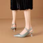 Sizing (Women) Luiza Barcelos Pointed-Toe Pump 'Mint Green Crystal Heel' XWP1SK0610