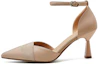 Buy (W) Luiza Barcelos Stiletto Hujung Tajam dengan Tali Buku Lali 'Aprikot' XWP1SK0536