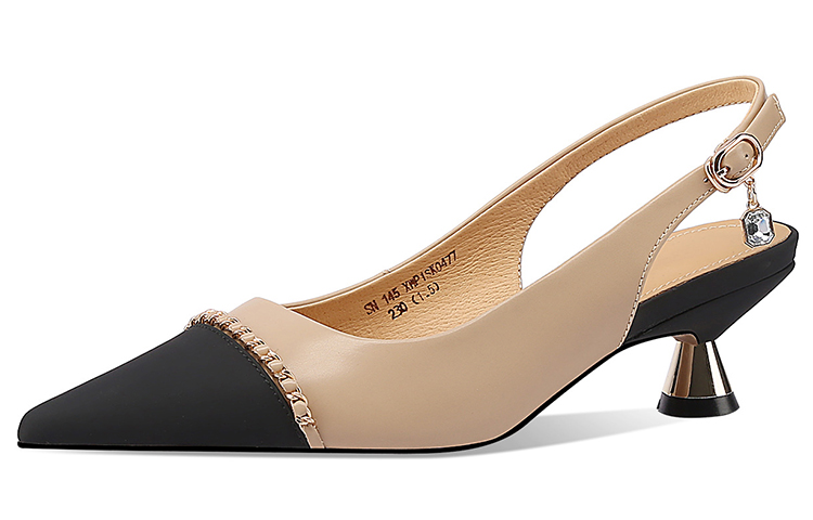 Buy (W) 卢依莎·芭塞洛斯尖头踝带高跟鞋‘杏黑’ XWP1SK0477