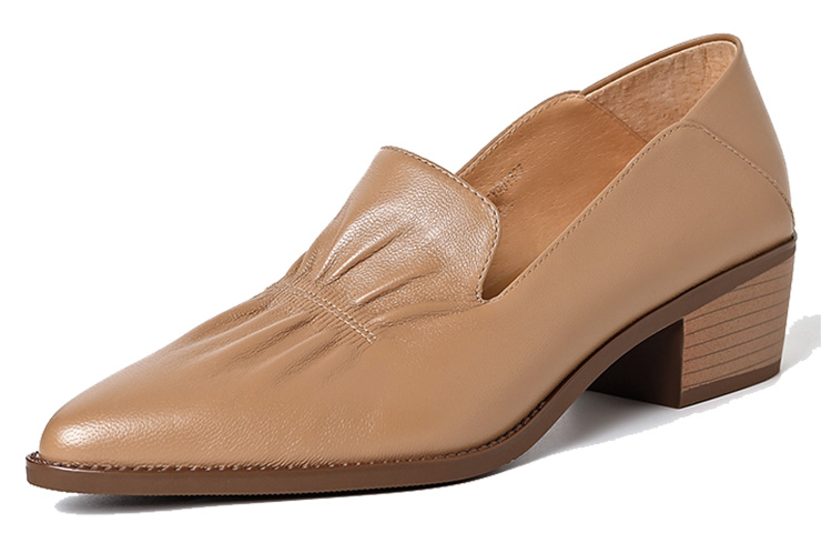 Buy (W) Luiza Barcelos Sepatu Hak Blok Runcing 'Apricot Simplicity' X901107