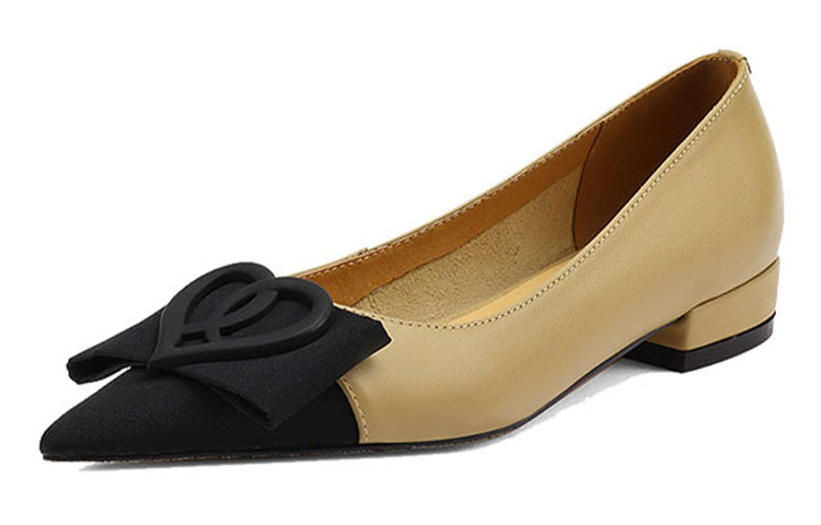 (W) Luiza Barcelos Pointed Toe Buckle Flat 'Apricot Black' 圖 3