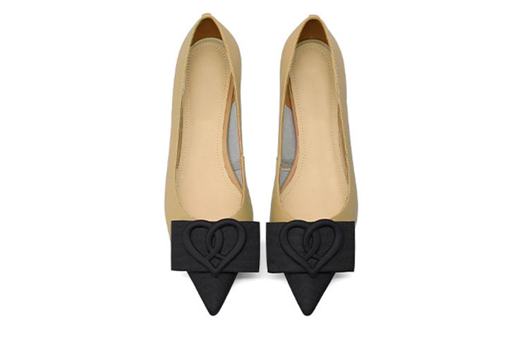 (W) Luiza Barcelos Pointed Toe Buckle Flat 'Apricot Black' 圖 4