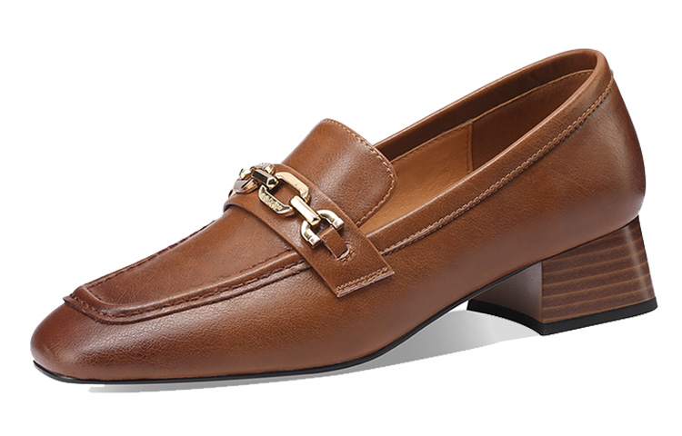 (Women) Luiza Barcelos Pointed Toe Chunky Heel 'Horse Buckle Casual' X901037