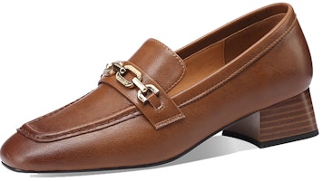 (Women) Luiza Barcelos Pointed Toe Chunky Heel 'Horse Buckle Casual' X901037 (Women) Luiza Barcelos Pointed Toe Chunky Heel 'Horse Buckle Casual' X901037