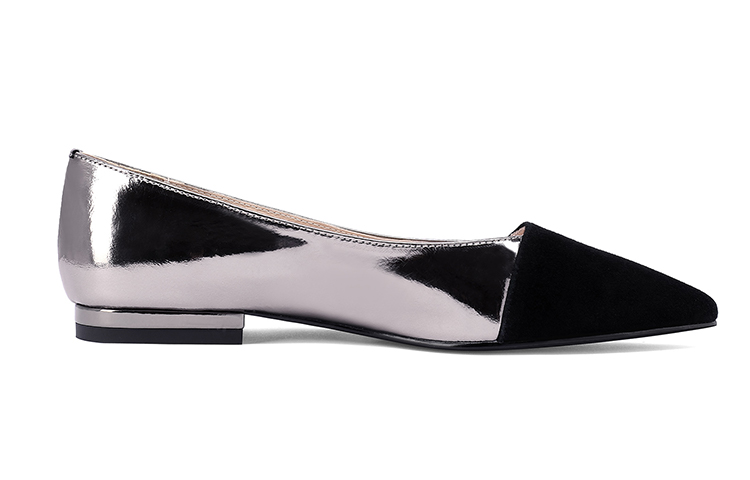 Order (Women) Luiza Barcelos Pointed Toe Colorblock 'Gunmetal' X901119