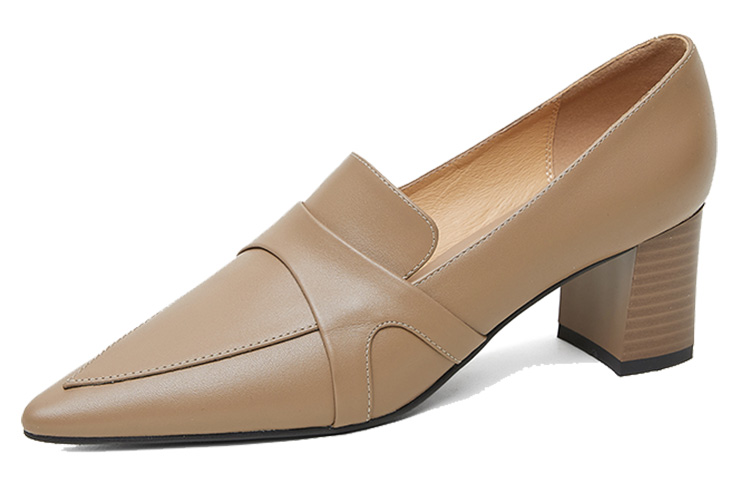 Buy (W) ルイザ・バルセロス ポインテッド トゥ ファッション チャンキーヒール 'アプリコット' X901128 X901128