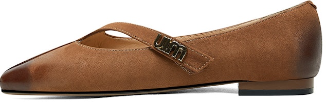 (Women) Luiza Barcelos Pointed Toe Flat 'Caramel Buckle' X901228 (Women) Luiza Barcelos Pointed Toe Flat 'Caramel Buckle' X901228