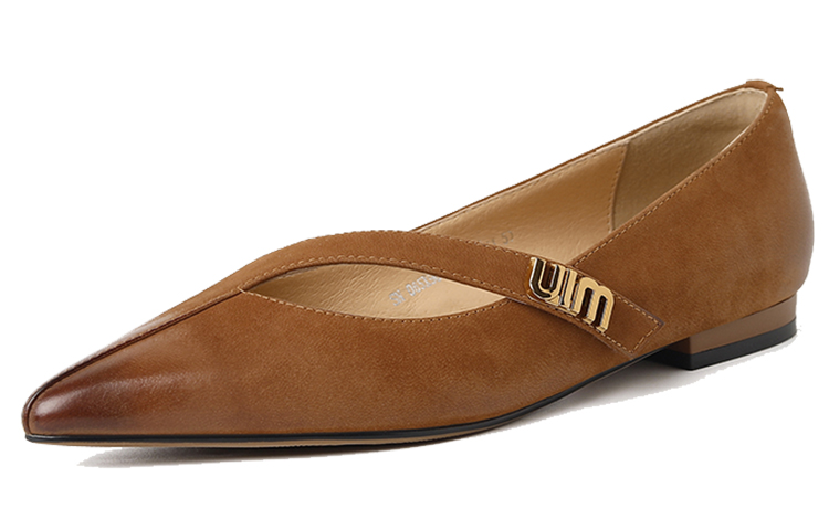 (W) Luiza Barcelos Pointed Toe Flat 'Caramel Buckle' 圖 3