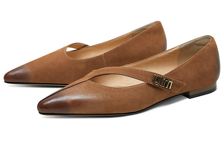 (W) Luiza Barcelos Pointed Toe Flat 'Caramel Buckle' 圖 4