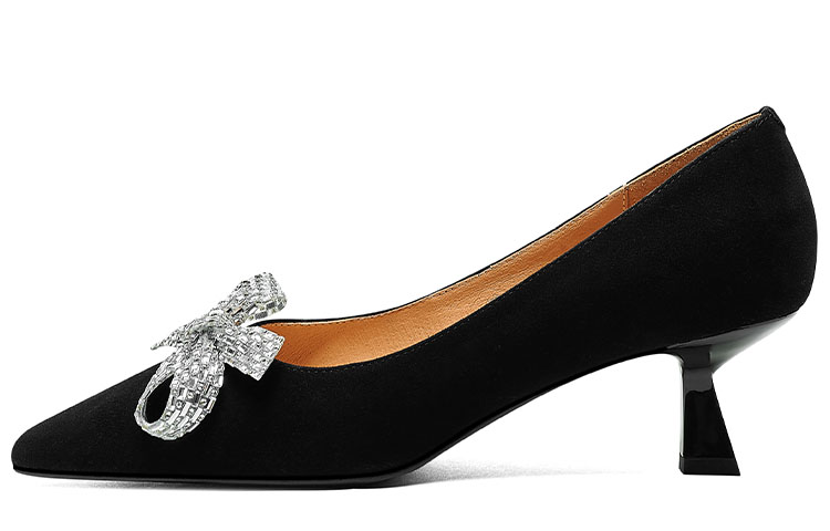 (W) Luiza Barcelos Pointed Toe High Heels 5.7cm 'Black Suede'