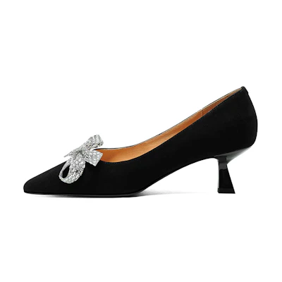 (W) Luiza Barcelos Pointed Toe High Heels 5.7cm 'Black Suede'