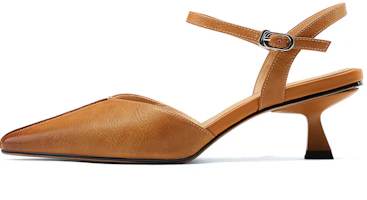 (Women) Luiza Barcelos Pointed Toe Leather Pumps 'Caramel' XWP1SK0830 (Women) Luiza Barcelos Pointed Toe Leather Pumps 'Caramel' XWP1SK0830
