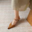 Purchase (W) Luiza Barcelos Sepatu Hak Lancip Kulit 'Caramel' XWP1SK0830