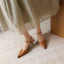 Cheap (W) Luiza Barcelos Sepatu Hak Lancip Kulit 'Caramel' XWP1SK0830