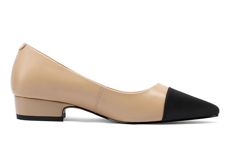 (W) Luiza Barcelos Pointed Toe Leather Sneakers 'Apricot Black' 圖 2