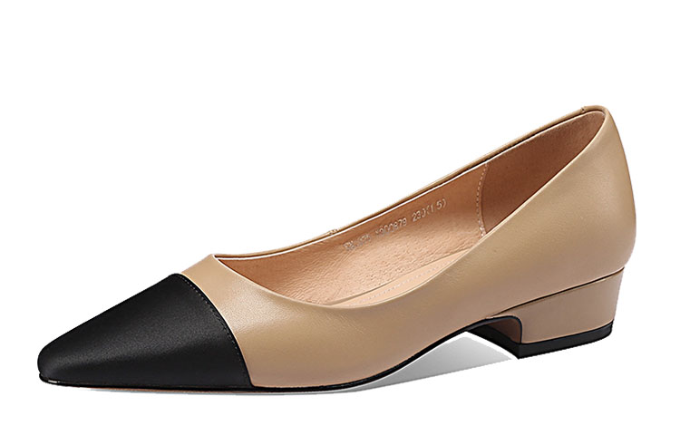 (W) Luiza Barcelos Pointed Toe Leather Sneakers 'Apricot Black' 圖 3