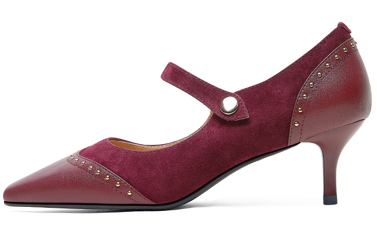 (Women) Luiza Barcelos Pointed Toe Slingback Pumps 'Burgundy Suede' X901382