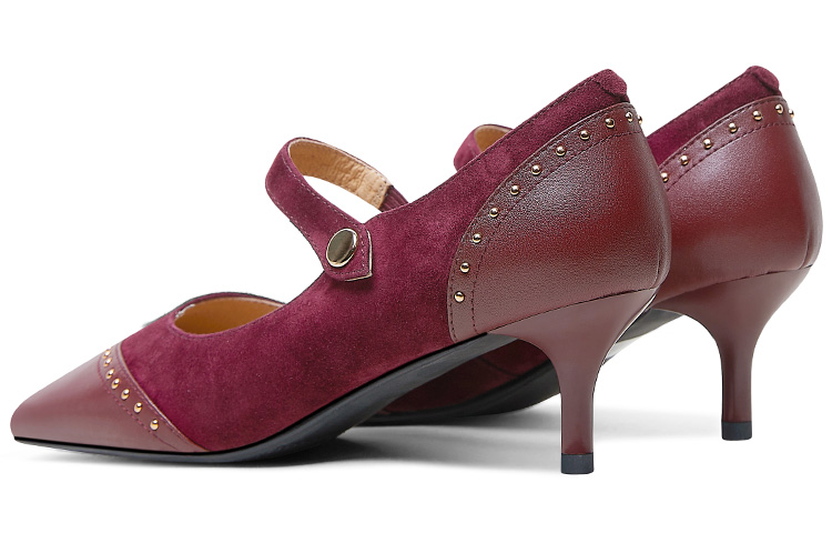 (W) Luiza Barcelos Pointed Toe Slingback Pumps 'Burgundy Suede' 圖 5