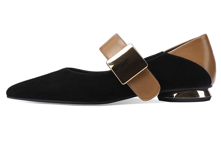 (W) Luiza Barcelos Pointed Toe Slip-On 'Black Brown'