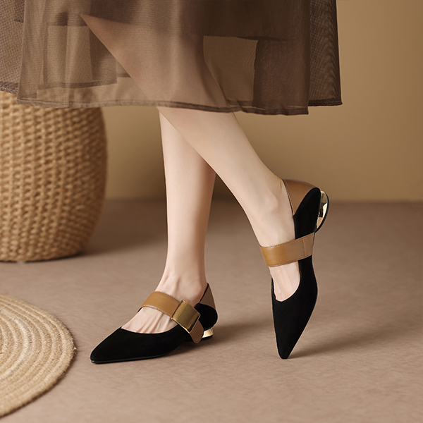 (W) Luiza Barcelos Pointed Toe Slip-On 'Black Brown' 圖 5