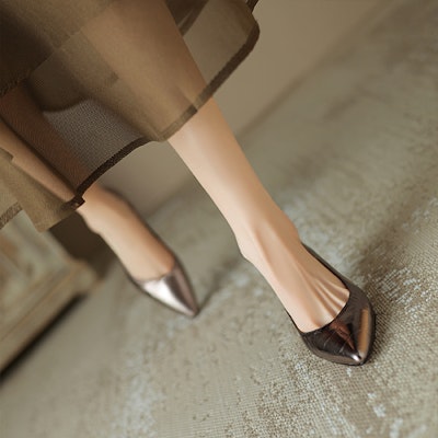 (W) Luiza Barcelos 尖头一脚蹬厚底高跟鞋 '枪灰色' X901868 Purchase (W) Luiza Barcelos 尖头一脚蹬厚底高跟鞋 '枪灰色' X901868