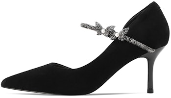 (Women) Luiza Barcelos Pointed Toe Stiletto 'Black Velvet' XWP1SK0633 (Women) Luiza Barcelos Pointed Toe Stiletto 'Black Velvet' XWP1SK0633