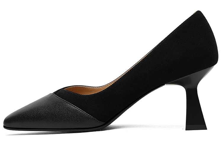 (W) Luiza Barcelos Pointed Toe Stiletto 'Black Suede'