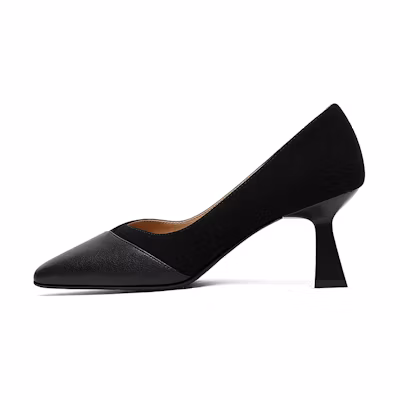 (W) Luiza Barcelos Pointed Toe Stiletto 'Black Suede'