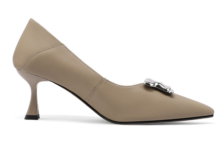 Order (W) Luiza Barcelos Stiletto Hujung Runcing 'Khaki Bow' X900973