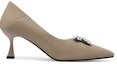 Order (W) Luiza Barcelos Stiletto Hujung Runcing 'Khaki Bow' X900973