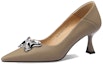 Lookbook (W) Luiza Barcelos Stiletto Hujung Runcing 'Khaki Bow' X900973