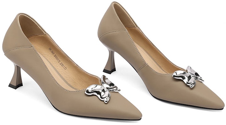 (W) Luiza Barcelos Stiletto Hujung Runcing 'Khaki Bow' X900973 Shop (W) Luiza Barcelos Stiletto Hujung Runcing 'Khaki Bow' X900973