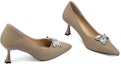Purchase (W) Luiza Barcelos Stiletto Hujung Runcing 'Khaki Bow' X900973