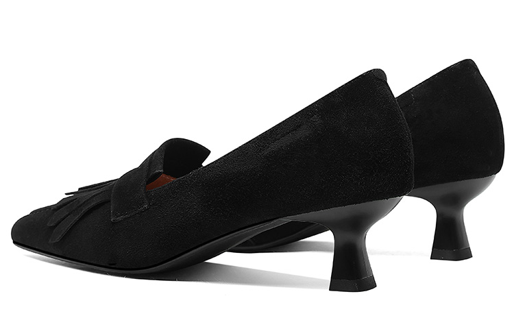 (W) Luiza Barcelos Pointed Toe Stiletto with Sheepskin Buckle 4cm 'Black' 圖 4