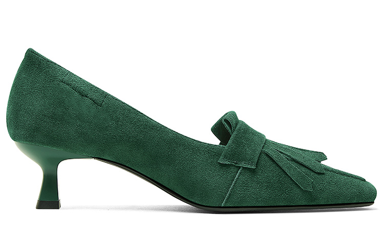 (W) Luiza Barcelos Pointed Toe Stiletto with Sheepskin Buckle 4cm 'Black' 圖 8