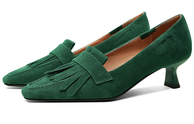 (W) Luiza Barcelos Pointed Toe Stiletto with Sheepskin Buckle 4cm 'Black' 圖 10