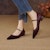 (W) Luiza Barcelos PU 'Kasut Flat Burgundy Kasual' X901865