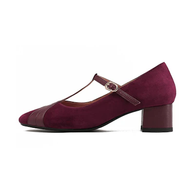 (W) Luiza Barcelos Pump 'Burgundy Buckle'
