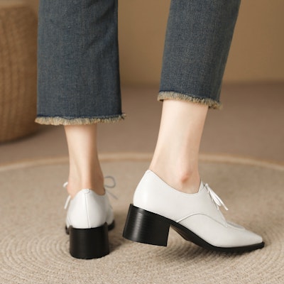 (W) Luiza Barcelos Sepatu Chunky Retro Kulit Inggris. X900807 Lookbook (W) Luiza Barcelos Sepatu Chunky Retro Kulit Inggris. X900807