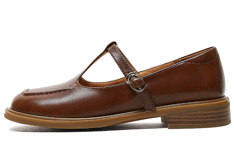 Buy (W) Luiza Barcelos Retro 'Kulit Maron Mary Jane' X901043