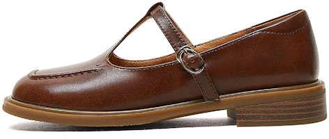 (Women) Luiza Barcelos Retro 'Brown Leather Mary Jane' X901043 (Women) Luiza Barcelos Retro 'Brown Leather Mary Jane' X901043