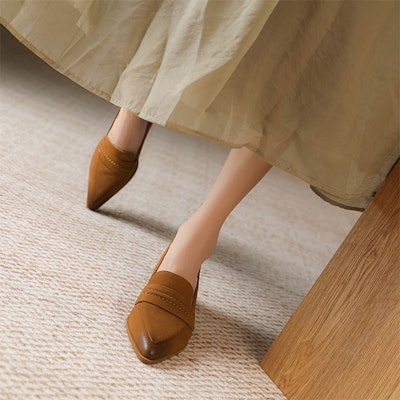 (Women) Luiza Barcelos Retro Block Heel 'Caramel' XWP1SK0818 Order (Women) Luiza Barcelos Retro Block Heel 'Caramel' XWP1SK0818