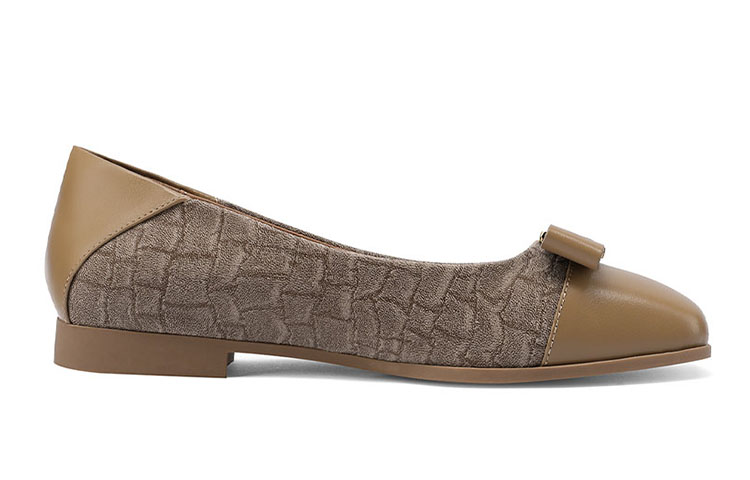 Order (W) Luiza Barcelos 复古蝴蝶结金属扣「鳄鱼纹奶茶色」 X901110