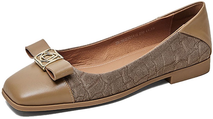 (W) ルイザ・バルセロス レトロ蝶結びメタルバックル「クロコ柄ミルクティー」X901110 X901110 Lookbook (W) ルイザ・バルセロス レトロ蝶結びメタルバックル「クロコ柄ミルクティー」X901110 X901110