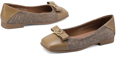 (W) Luiza Barcelos 复古蝴蝶结金属扣「鳄鱼纹奶茶色」 X901110 Shop (W) Luiza Barcelos 复古蝴蝶结金属扣「鳄鱼纹奶茶色」 X901110