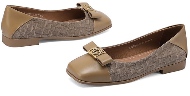 (W) ルイザ・バルセロス レトロ蝶結びメタルバックル「クロコ柄ミルクティー」X901110 X901110 Shop (W) ルイザ・バルセロス レトロ蝶結びメタルバックル「クロコ柄ミルクティー」X901110 X901110