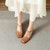 (W) Luiza Barcelos Tumit Tebal Gesper Retro 'Coklat' X901813