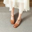 Order (W) Luiza Barcelos Tumit Tebal Gesper Retro 'Coklat' X901813